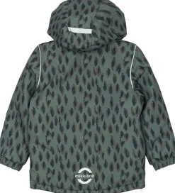 Mikk-Line Vinterjakke - Recycled - Balsam Green m. Print