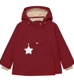 Mini A Ture Vinterjakke - MatWang Fleece - Red Merlot