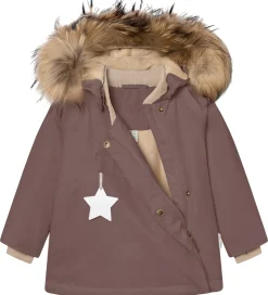 Mini A Ture Vinterjakke - MatWang Fleece/Fur - Peppercorn Plum