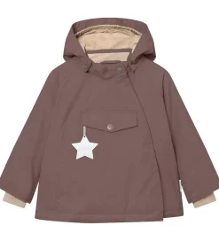 Mini A Ture Vinterjakke - MatWang Fleece - Peppercorn plum