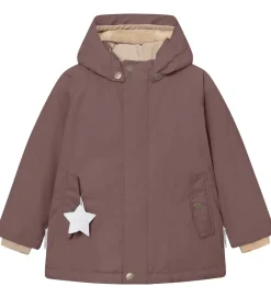Mini A Ture Vinterjakke - MatWally Fleece - Peppercorn Plum