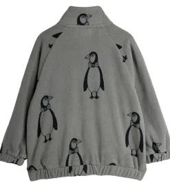 Mini Rodini Fleecejakke - Penguin - Grå