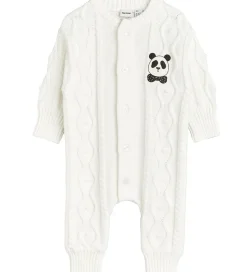 Mini Rodini Heldragt - Strik - Off White m. Panda