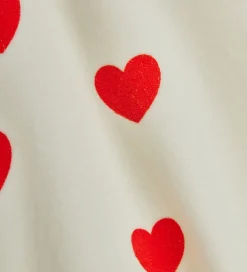 Mini Rodini Kjole - Velour - Hearts - Hvid