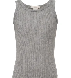 Minimalisma Top - Rib - Silke/Bomuld - Billund - Grey Melange