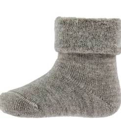 MiniPop Strømper - Uld/Polyamid - Brown Melange