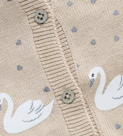 Minymo Cardigan - Strik - AOP - Smoke Gray