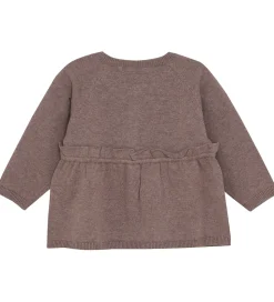 Minymo Cardigan - Strik - Dark Brown Melange
