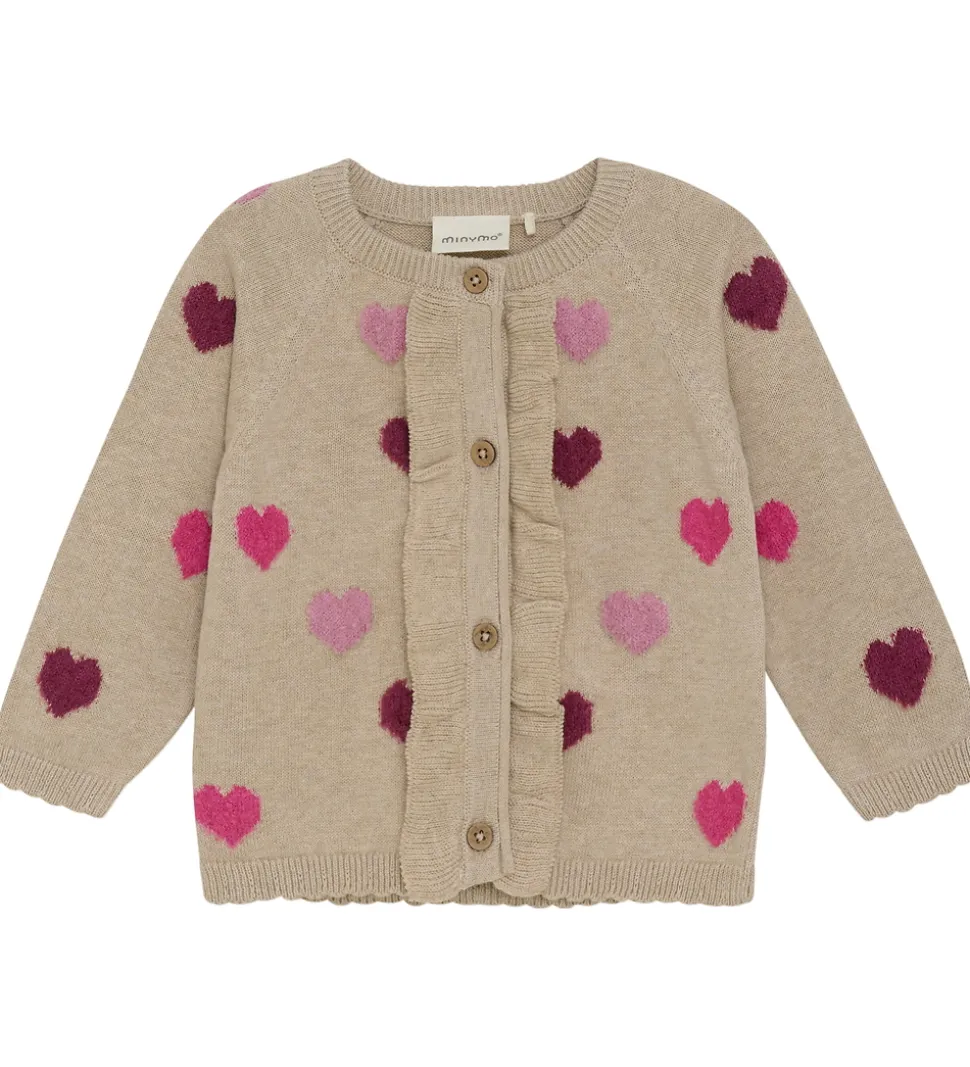 Minymo Cardigan Knit - Beige Melange