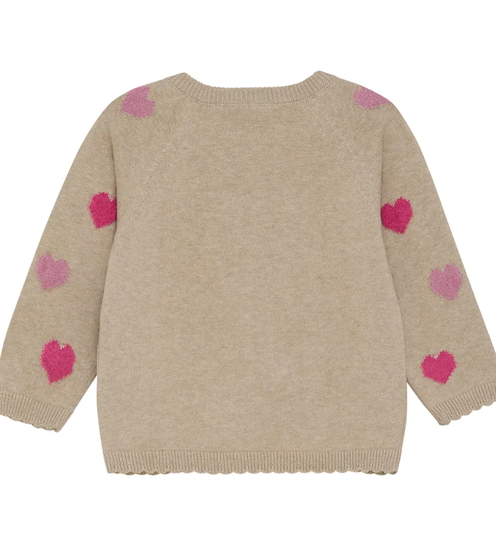 Minymo Cardigan Knit - Beige Melange