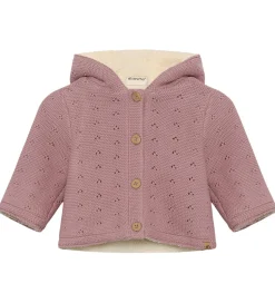 Minymo Cardigan m. Teddy - Woodrose