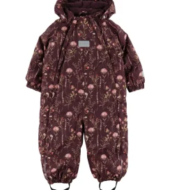 Minymo Flyverdragt - Catawba Grape m. Blomster