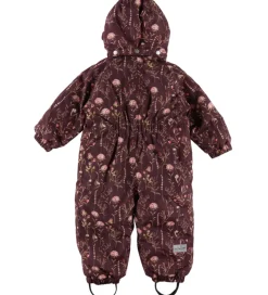 Minymo Flyverdragt - Catawba Grape m. Blomster