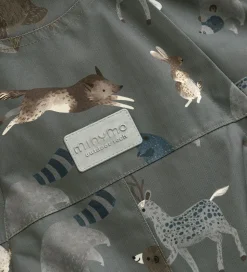 Minymo Flyverdragt - Dark Gull Grey m. Print