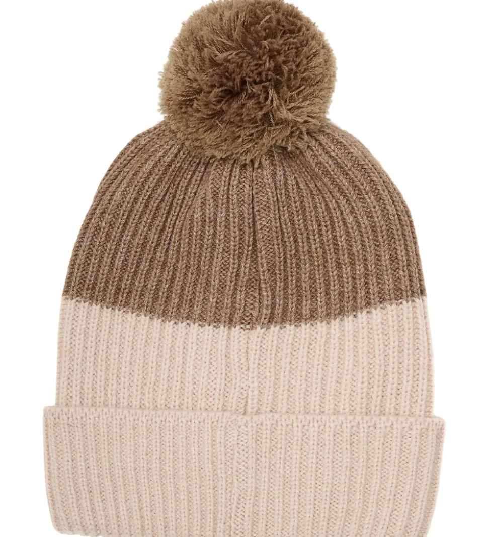 Minymo Hue m. Fleece - Uld/Akryl - Caribou m. Kvast