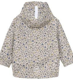 Minymo Regnjakke - PE - Timber Wolf m. Print