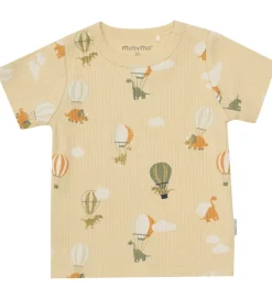 Minymo Shortssæt - Shorts/T-shirt - Rib - Parsnip