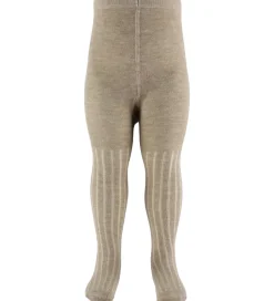 Minymo Strømpebukser - 2-pak - Rib - Noos - Silver Mink Melange