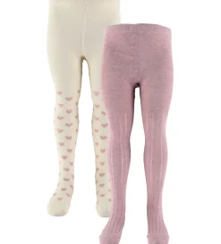 Minymo Strømpebukser - 2-pak - Light Rose