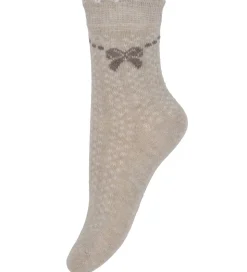 Minymo Strømper - 2-pak - Shell/beige m. Print