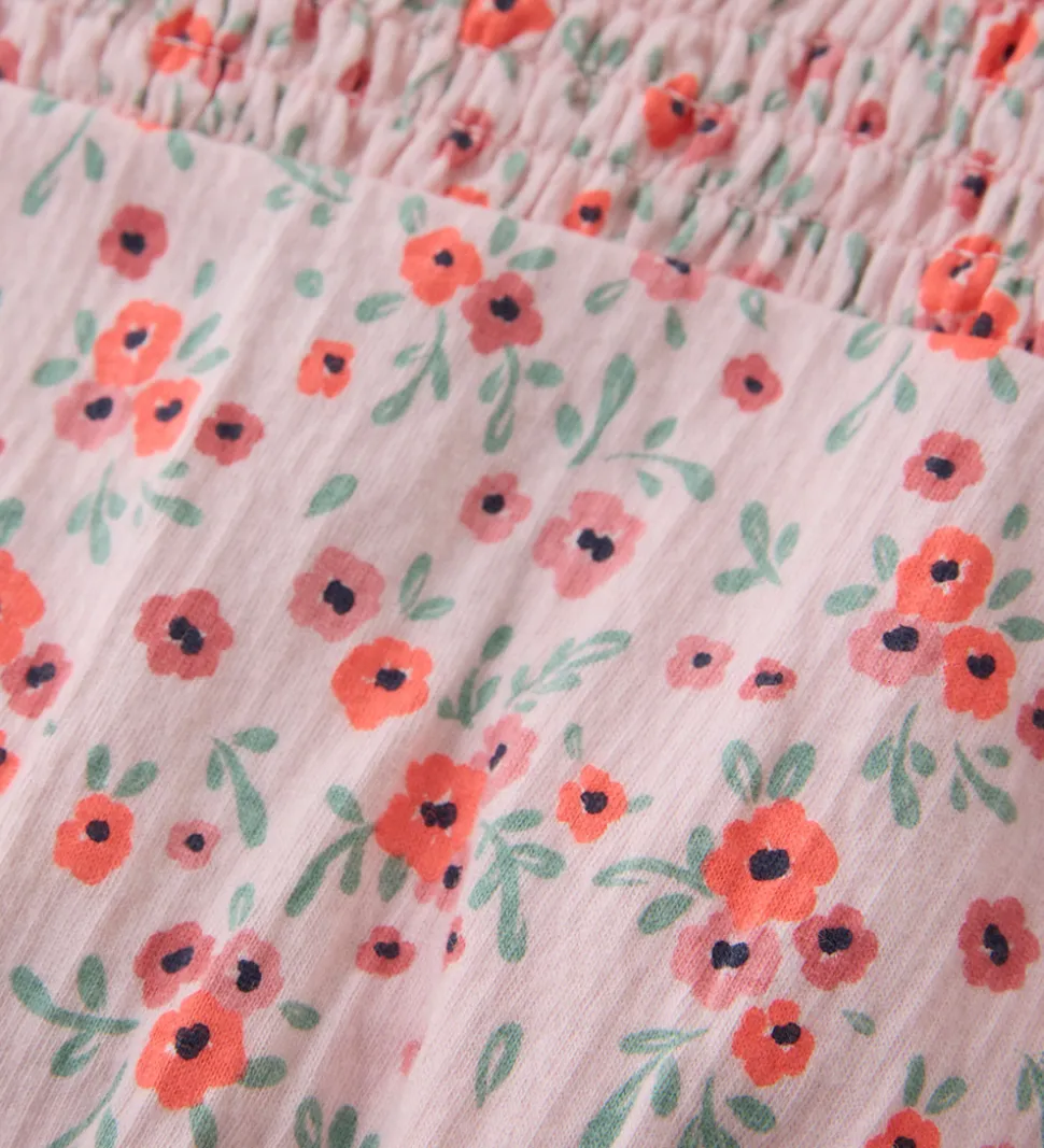 Minymo Top - Rosen Quartz m. Blomster