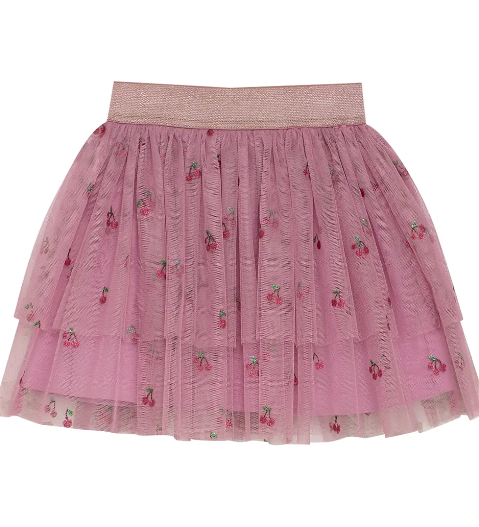 Minymo Tylnederdel - Mauve Orchid m. Kirsebær