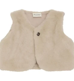 Minymo Vest - Imiteret Pels - Smoke Gray
