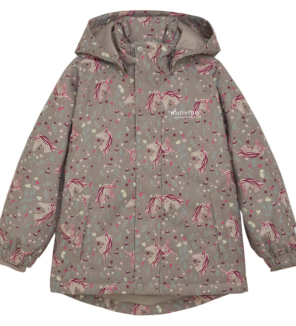 Minymo Vinterjakke - AOP - Roasted Cashew
