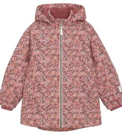 Minymo Vinterjakke - AOP - Peach Whip