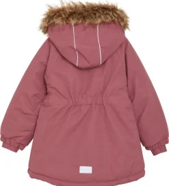 Minymo Vinterjakke - Withered Rose m. Flæser