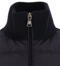 Moncler Cardigan - Uld/Dun - Navy