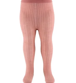 MP Strømpebukser - Rib - Uld - Vintage Rose