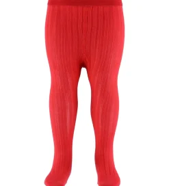 MP Strømpebukser - Uld - Rib - Tomato