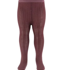 MP Strømpebukser - Uld - Rib - Grape Skin