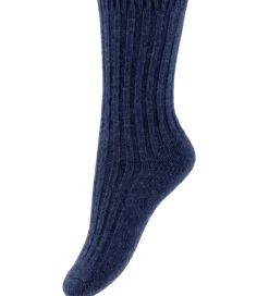MP Strømper - Rib - Uld/Viskose - Bellie - Dark Denim Melange