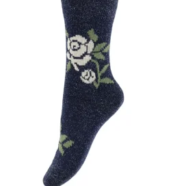 MP Strømper - Uld - Rosa - Glitter - Navy