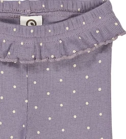 Müsli Leggings - Rib - Dot - Lilac Fog/Oak