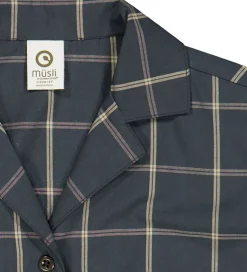 Müsli Skjorte - Check Crop - Night Blue/Cashmere