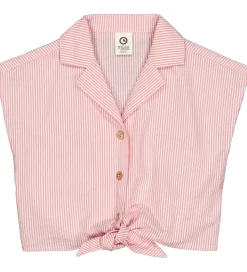 Müsli Skjorte - Seesucker - Crop - Balsam Cream/Bubblegum