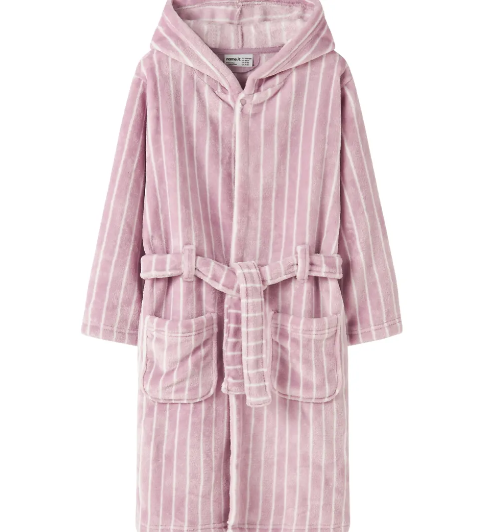 Name It Badekåbe - Velour - NkfRose - Keepsake Lilac