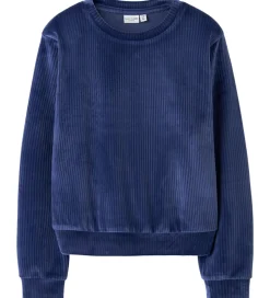 Name It Bluse - Fløjlsvelour - NkfVeloa - Beacon Blue