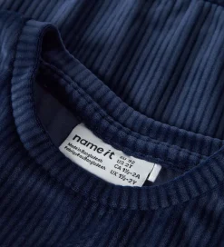 Name It Bluse - Fløjlsvelour - Cropped - NmfVeloa - Navy Blazer