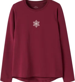 Name it Bluse - NkfVix - Burgundy/Snowflake