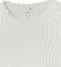 Name It Bluse - Rib - Noos - NmfKab - Cloud Dancer
