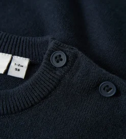 Name It Bluse - Strik - NbfRebow - Navy Blazer m. Sløjfe