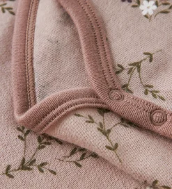 Name It Body l/æ - Uld - NbfWillow - Shadow Gray/Long Flower