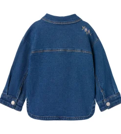 Name It Denimjakke - NmfKara - Dark Blue Denim/Flower