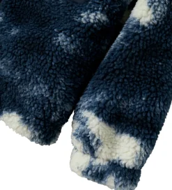 Name It Fleecejakke - Teddy - NkmMilou - Navy Blazer m. Mønster