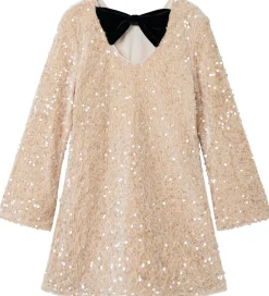 Name It Kjole - NkfRusitta - Jet Stream/Black Bow m. Palietter