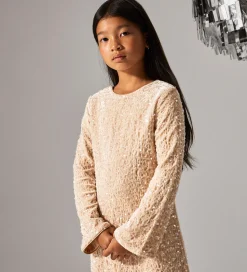 Name It Kjole - NkfRusitta - Jet Stream/Black Bow m. Palietter